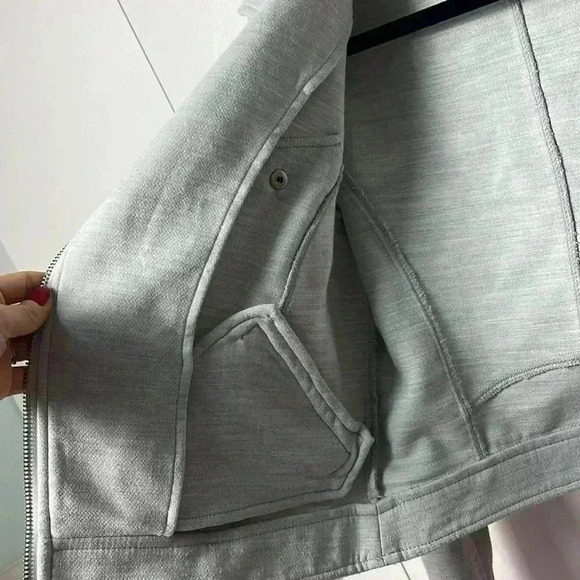 Trafaluc by Zara grey moto jacket with silver detail size XS - Picture 9 of 12